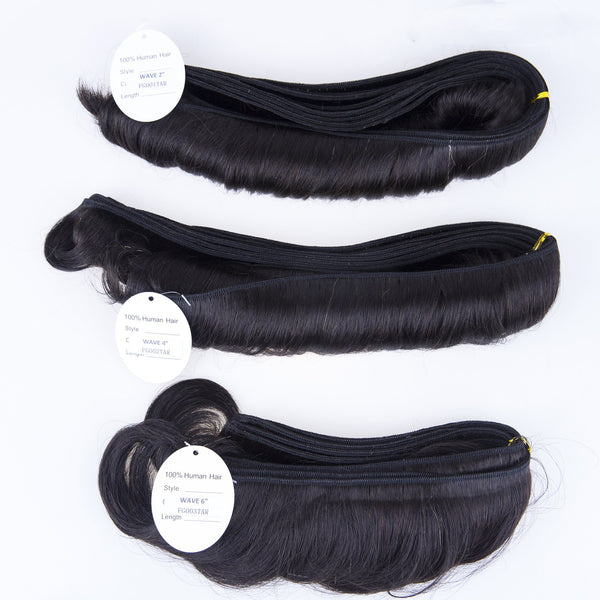 Peruvian Human Tara Hair Short Weft Wave Bundles Black