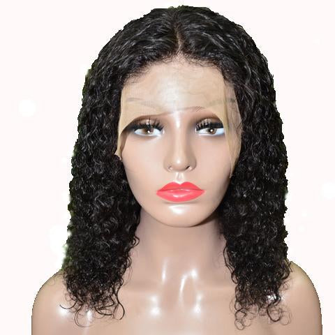 Peruvian Hair Curly Full Lace Wig Natural Color
