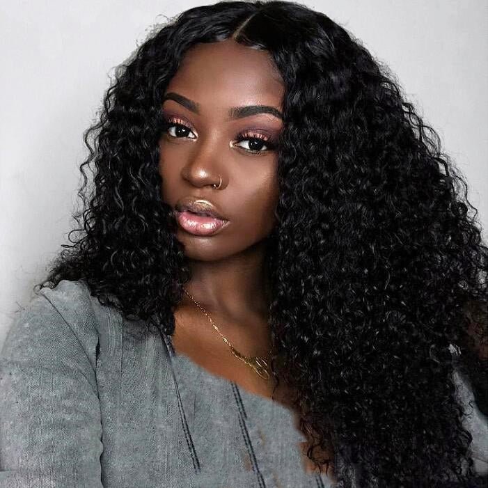 Brazilian Human Hair Black Color Fashion Curly Lace Front  display picture 1