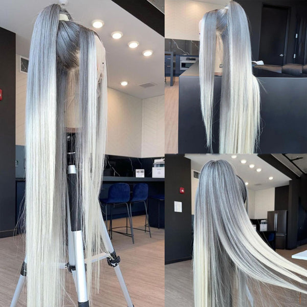 Grey & Iced Blonde(silver) wig 