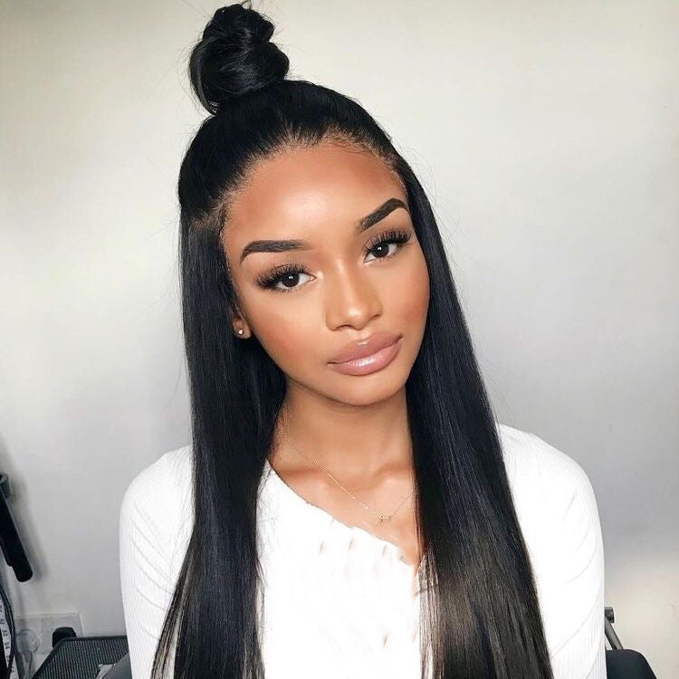 100% Human Hair Black Color Lace Front Wig 40 inch Long Hair  display picture 3