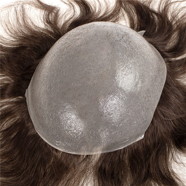 V-loop 0204mm European Human Hair #3 Brown Color Thin Skin Hair Systems
