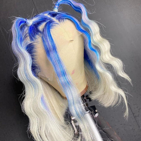 Peruvian-Hair-blue-blond-wig