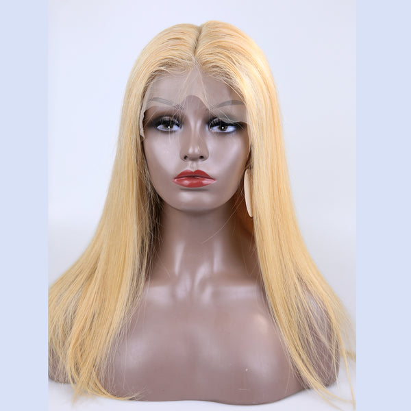 Peruvian Hair Blond Fashion Full Lace Wig Straight