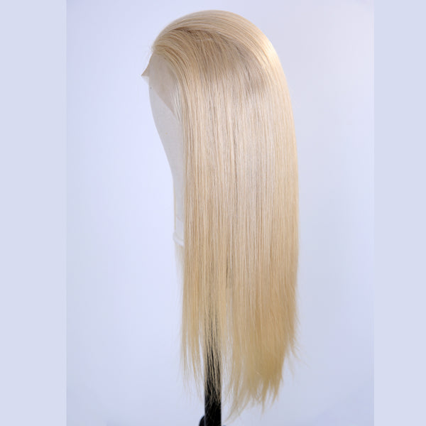 Peruvian Hair Light Blond Fashion Straight Full Lace Wig