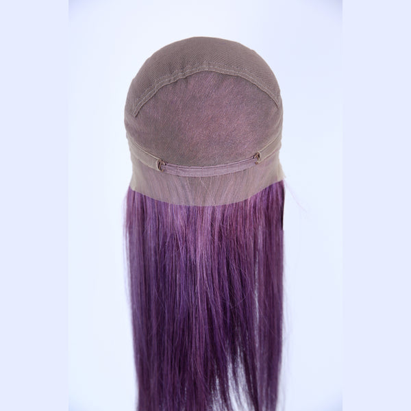 Peruvian Hair Purple Color Fashion Straight Full Lace Wig