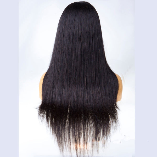 100% Human Hair Black Color Lace Front Wig 40 inch Long Hair