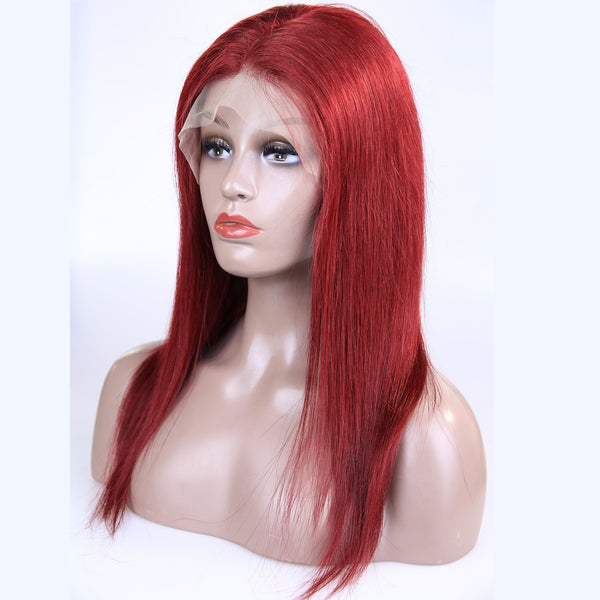 Peruvian Hair Red Fashion Straight Full Lace Wig