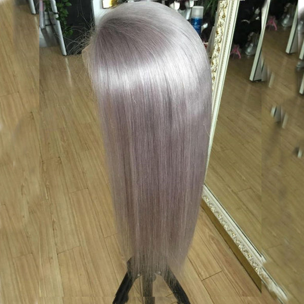 Silver Fashion Straight Long Lace Front Wig