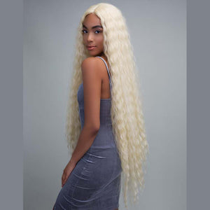 Peruvian Hair Light Blond Fashion Deep Wavy Full Lace Wig