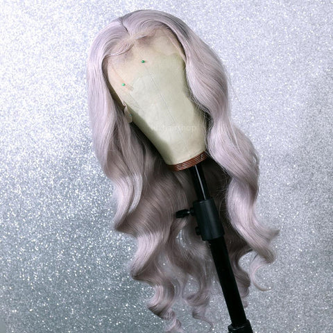 grey lace front wig