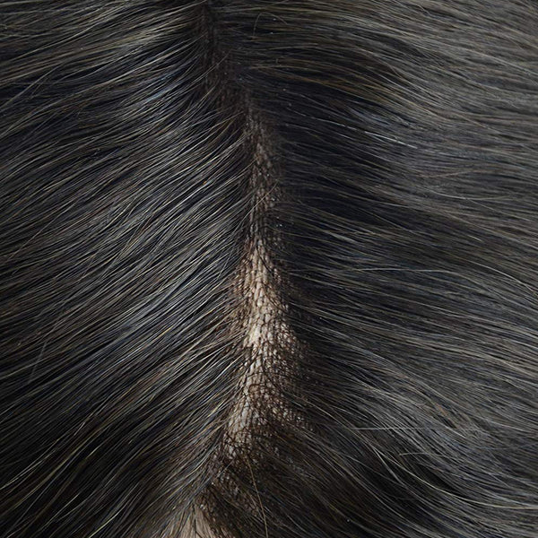 European Virgin Human Hair Brown Thin Skin Base Man Toupee Single Knot