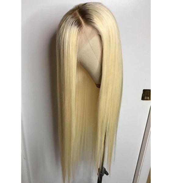 Blonde With Black Root wig