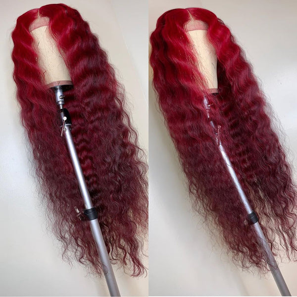 Scarlet Color dark red wig