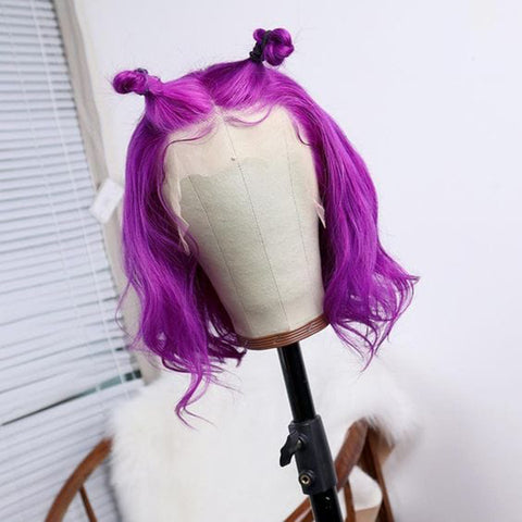 purple bob wig fashion