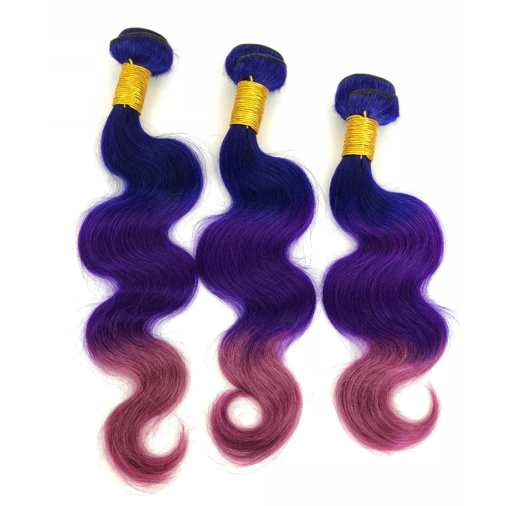 Blue And Purple And Red Ombre Color