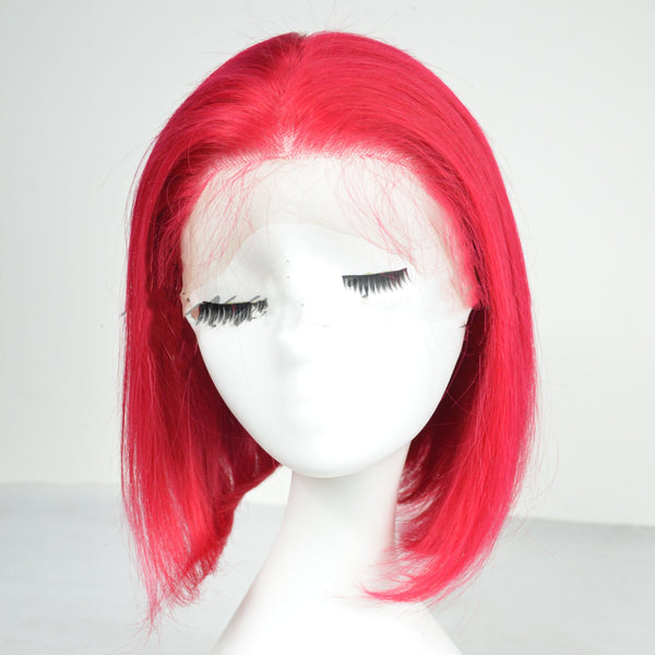 red bob wig