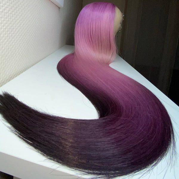 Gradient Purple straight hair 