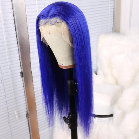 Royal blue wig