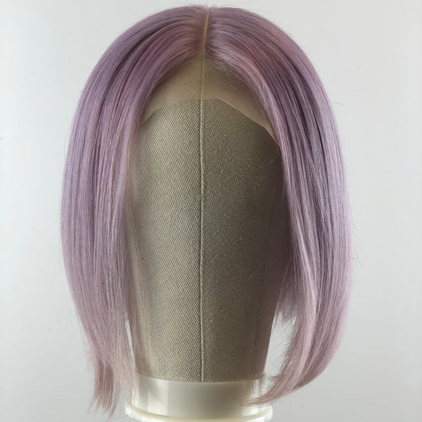 Peruvian Hair Light Purple Color Straight Full Lace Bob Wig