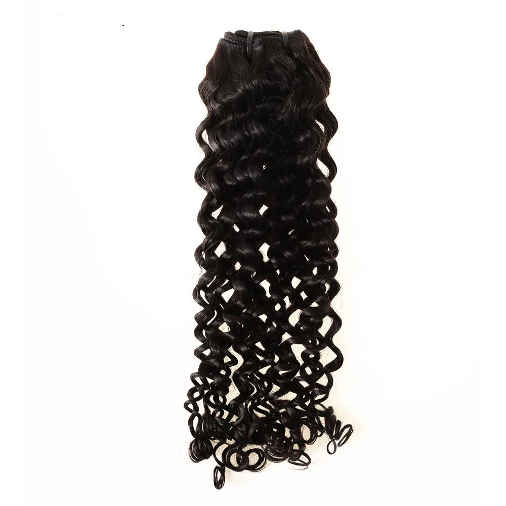 Brazilian Human Hair Weft Black Color Italy Curly Bundles – Lux Hair Shop