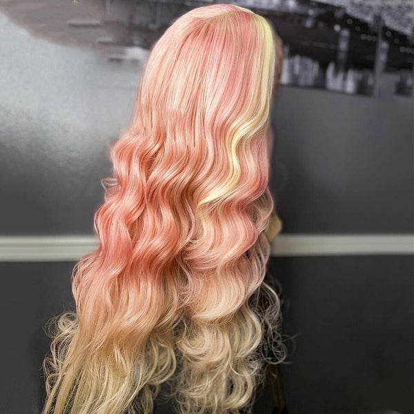 Ombre-Pink-And-Blonde-Color-Wig