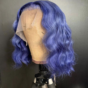 Indigo Light Blue bob wig