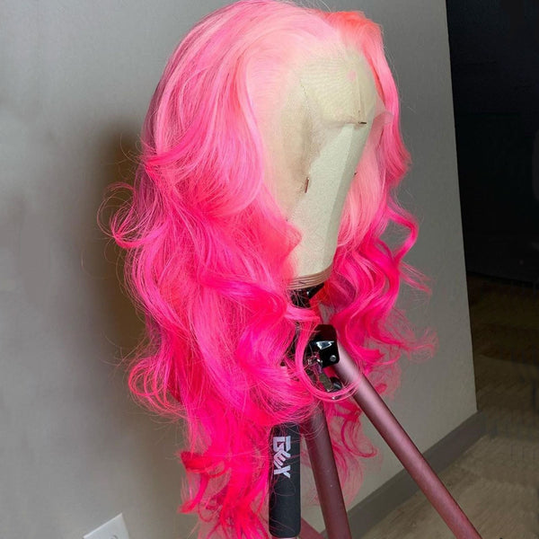 Gradient Color Pink Fuchsia wig