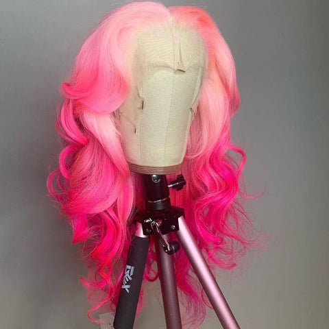 Gradient Color Pink Fuchsia natural wave