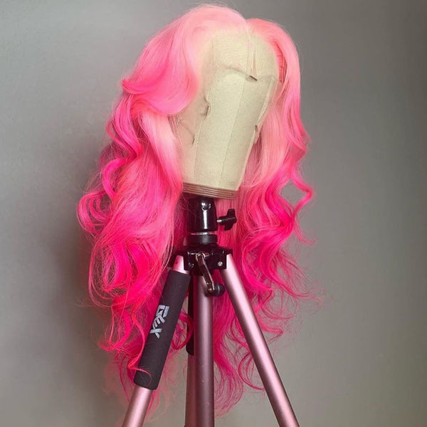 Gradient Color Pink Fuchsia peruvian hair