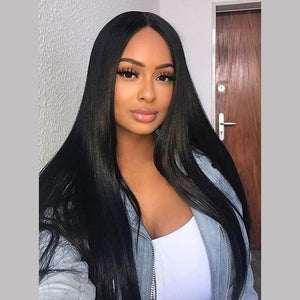 Long hair black straight wig