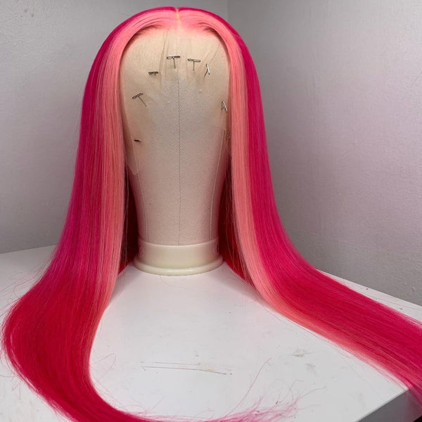 fuchsia pink wig