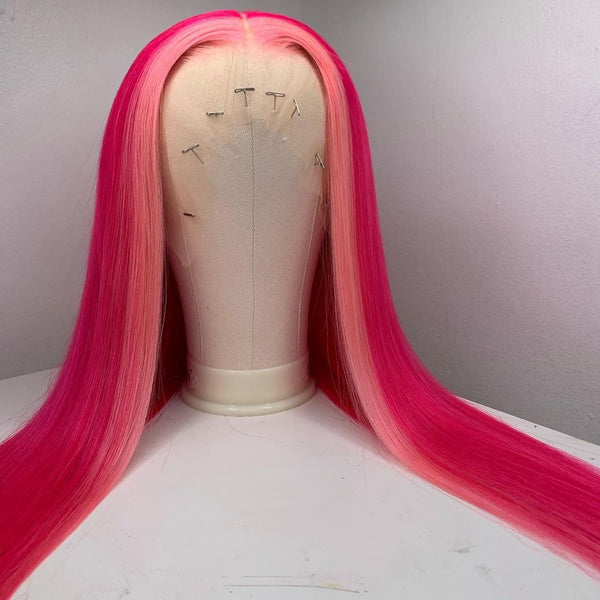 fuchsia pink wig