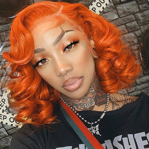 ginger color lace front wig