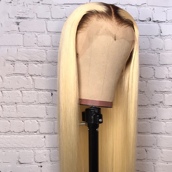 blonde with black root wig