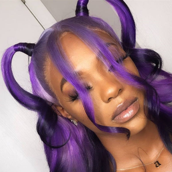 Gradient Purple lace wig
