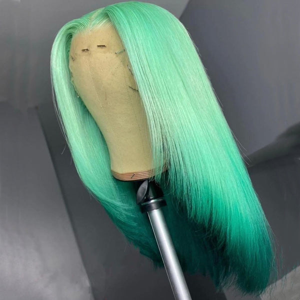 Gradient Green color bob wig