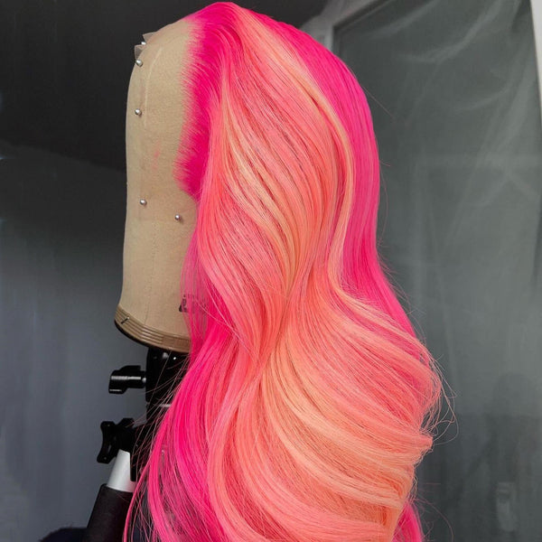 Fuchsia & Pink Color Highlights 100% Human Hair