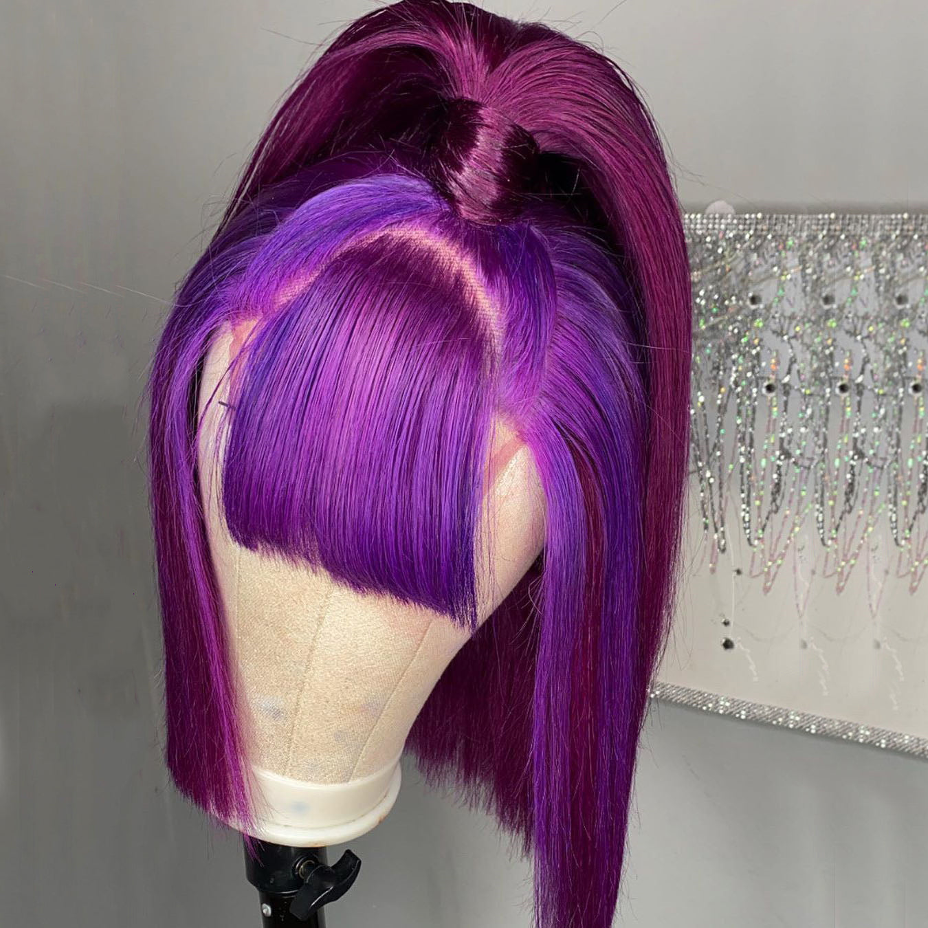Purple with Mulberry Color wig