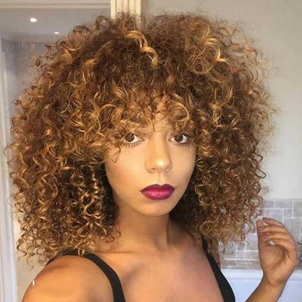 Curly style Fashionable Lace Front Wig High Density