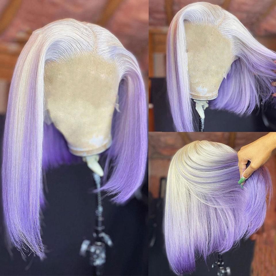 Silver with Purple wig