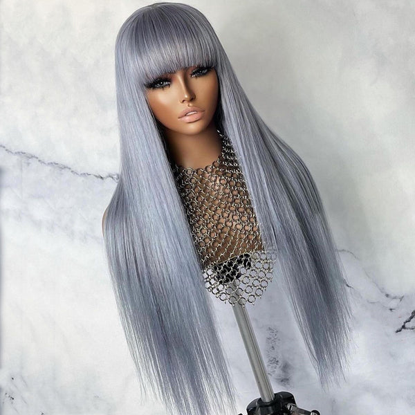 Silver Color Lace Front Wig