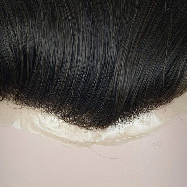 European Virgin Human Hair Systems Brown Super Thin Skin Single Knot